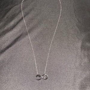 Kay jewelers black diamond infinity sterling necklace 18 inch